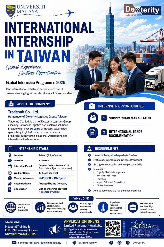Taiwan Internship Poster